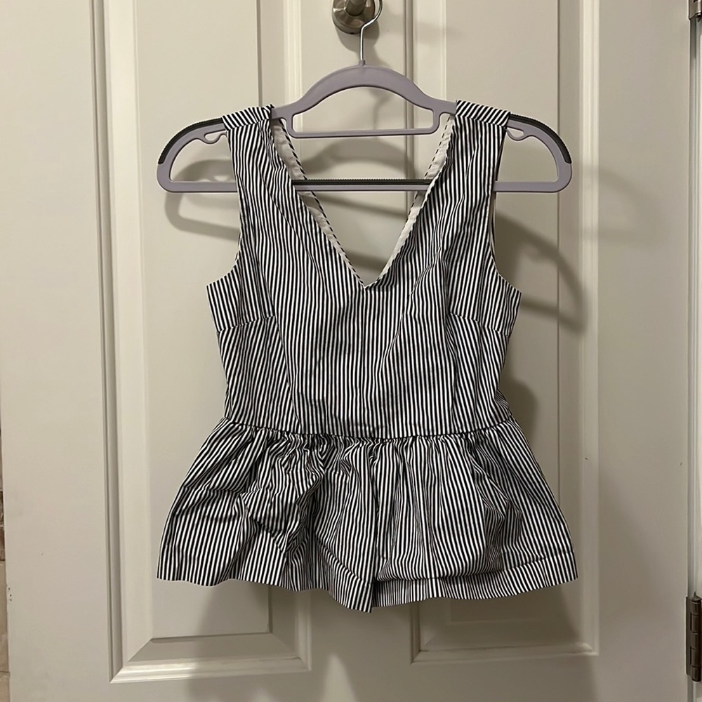 Petite 00 peplum sleeveless top